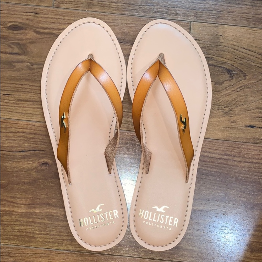 Hollister Faux Leather Flip Flop